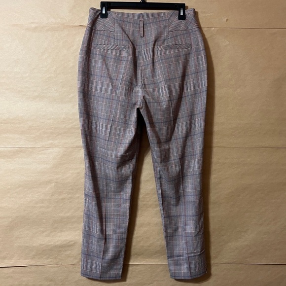 Olivia Palermo | NWT Plaid Trousers High Waisted Pants Auburn Size 10 - Picture 7 of 10